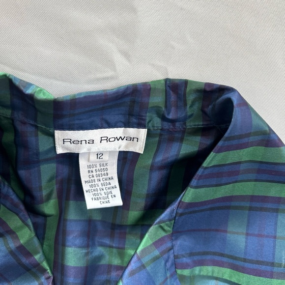 Rena Rowan 100% silk button down - Picture 2 of 4